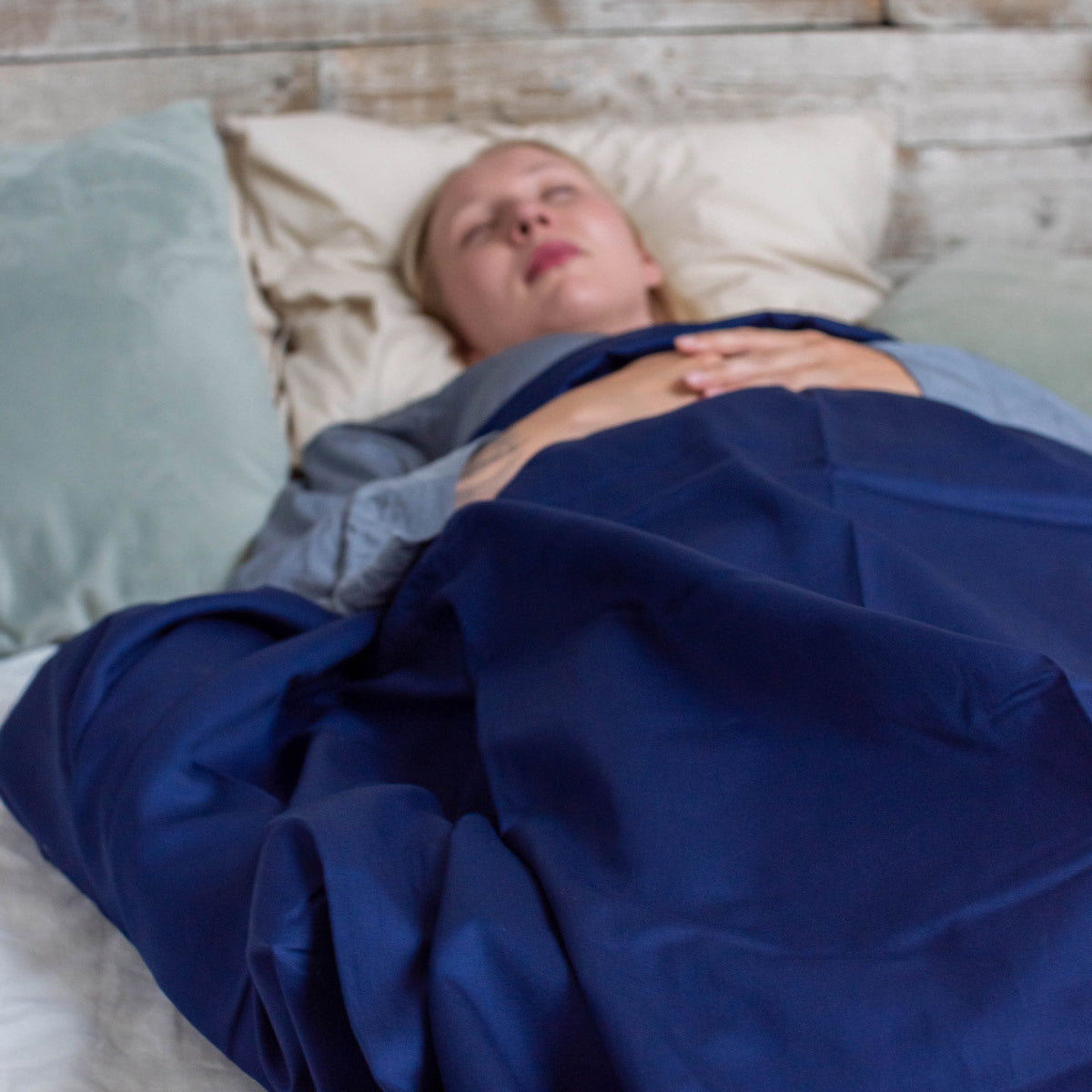 Polar Night bomull påslakan 150x200cm