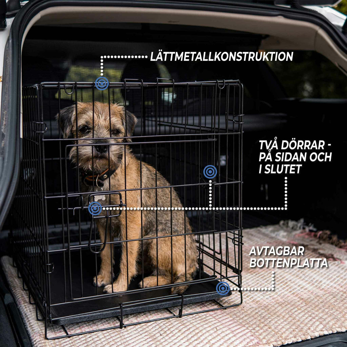 
              Trekker hundbur lättmetall M