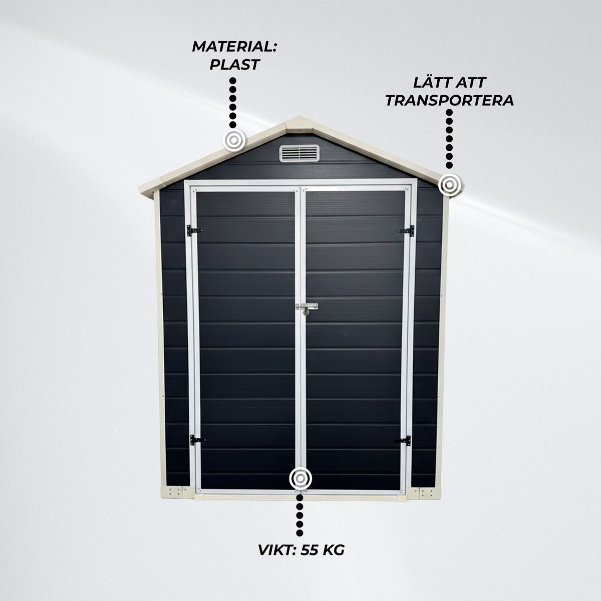 
              Fornorth Förråd Plast 181x135x212cm