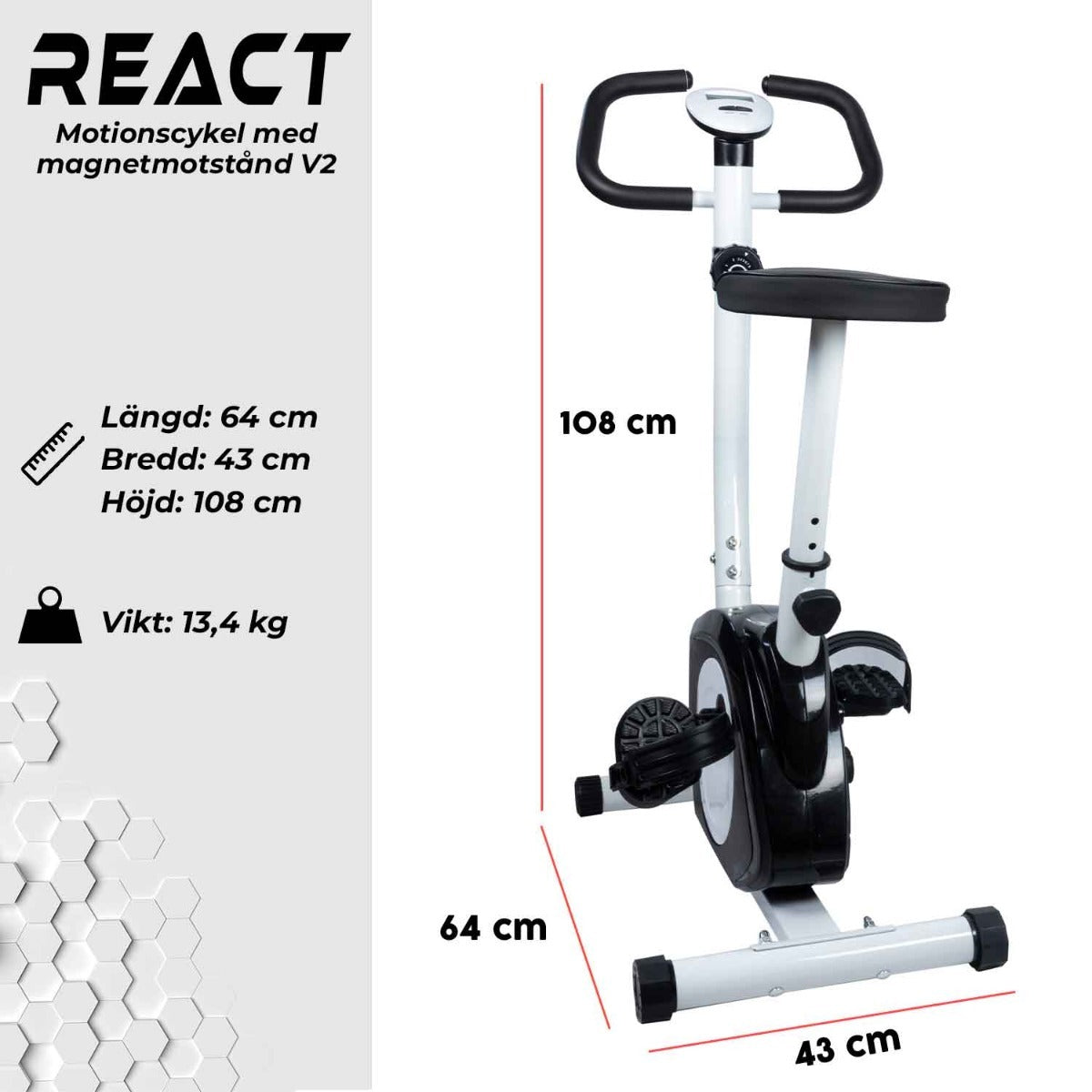 
              React motionscykel med magnetmotstånd V2