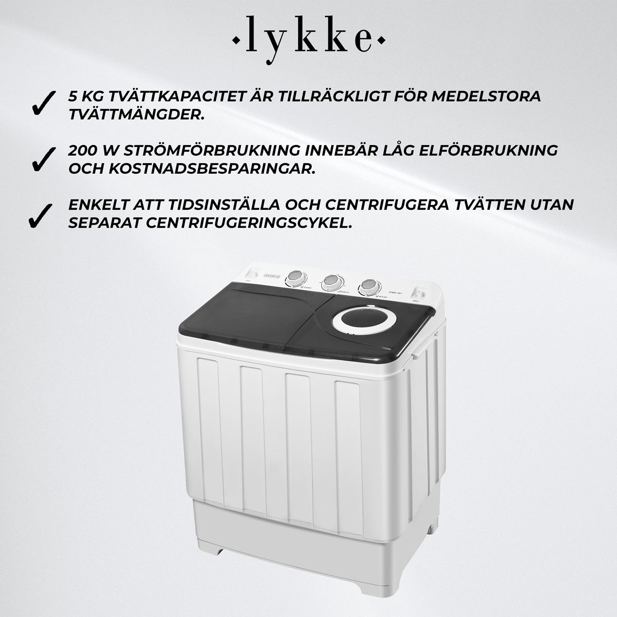 
              Lykke Mini Tvättmaskin Pro 2500