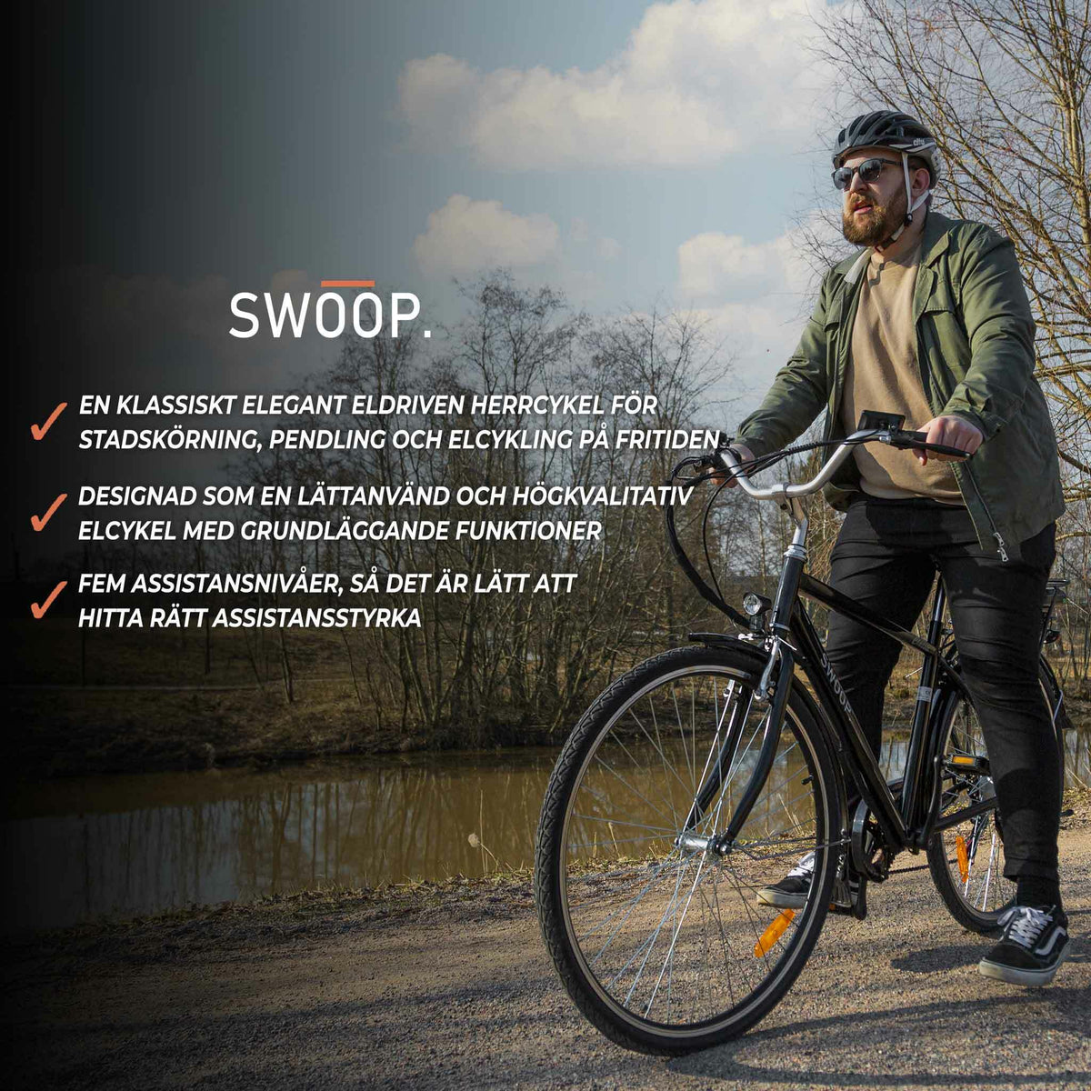 
              Swoop Elcykel Classic, herr 28&quot;