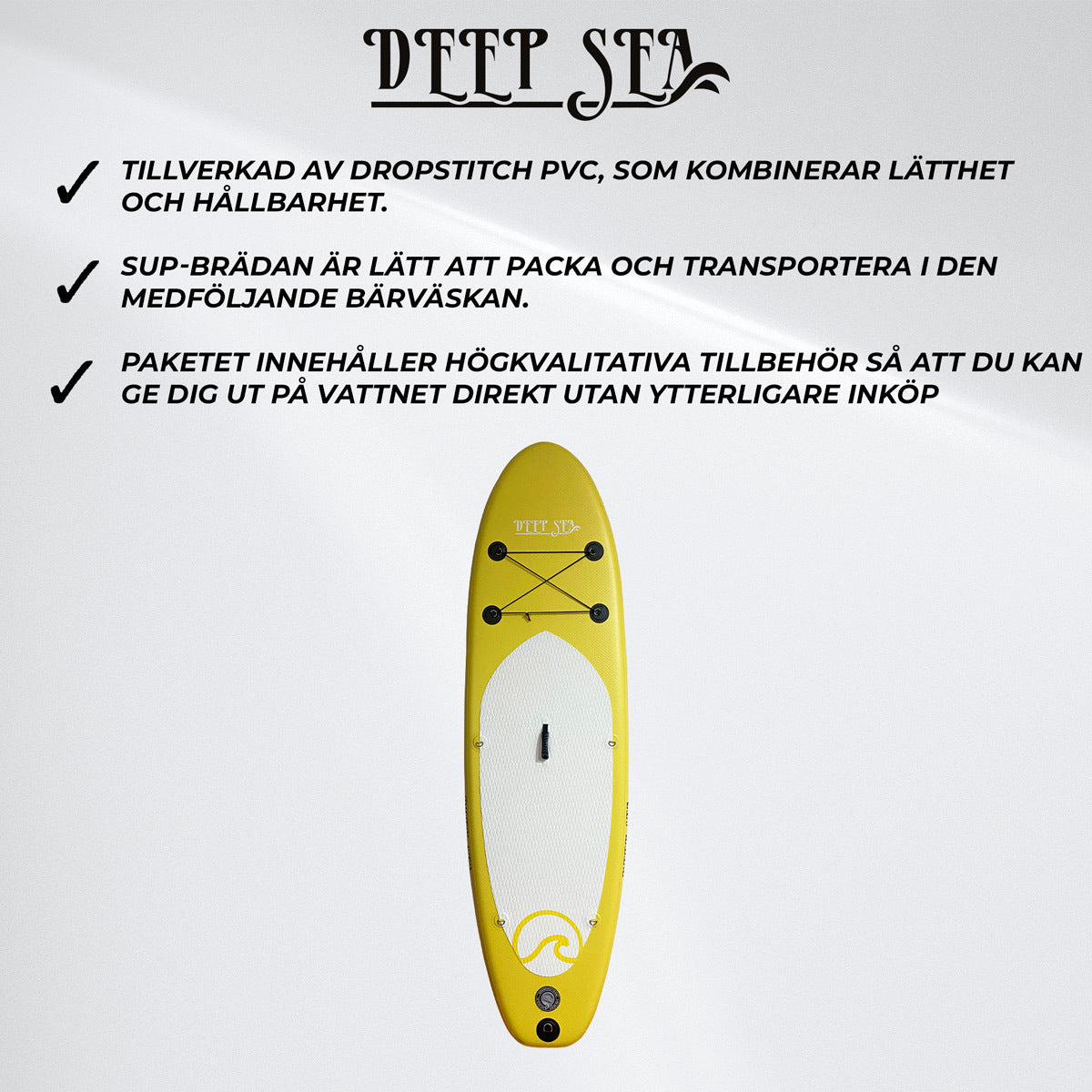 Deep Sea SUP-brädset Standard 275cm, Gul