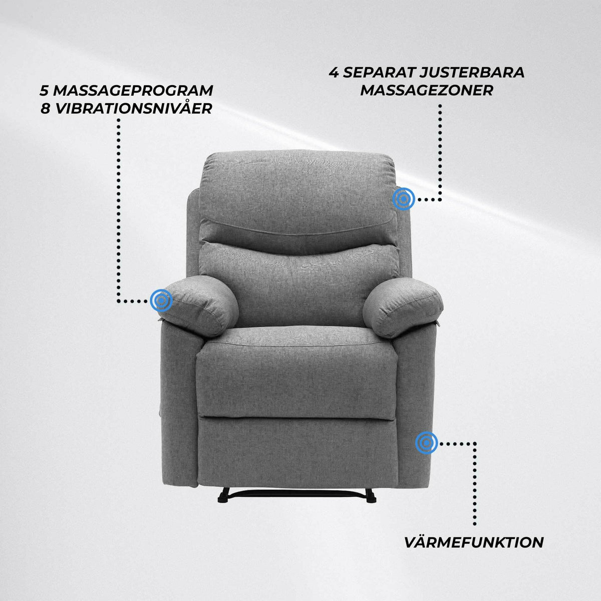 
              Lykke Massagestol, grå