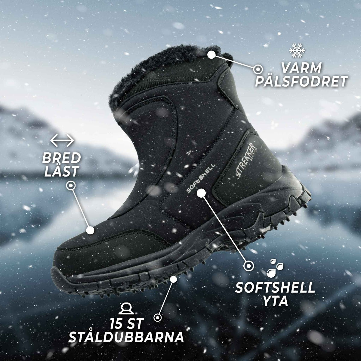 
              Trekker dubbskor, storlekar 36-46