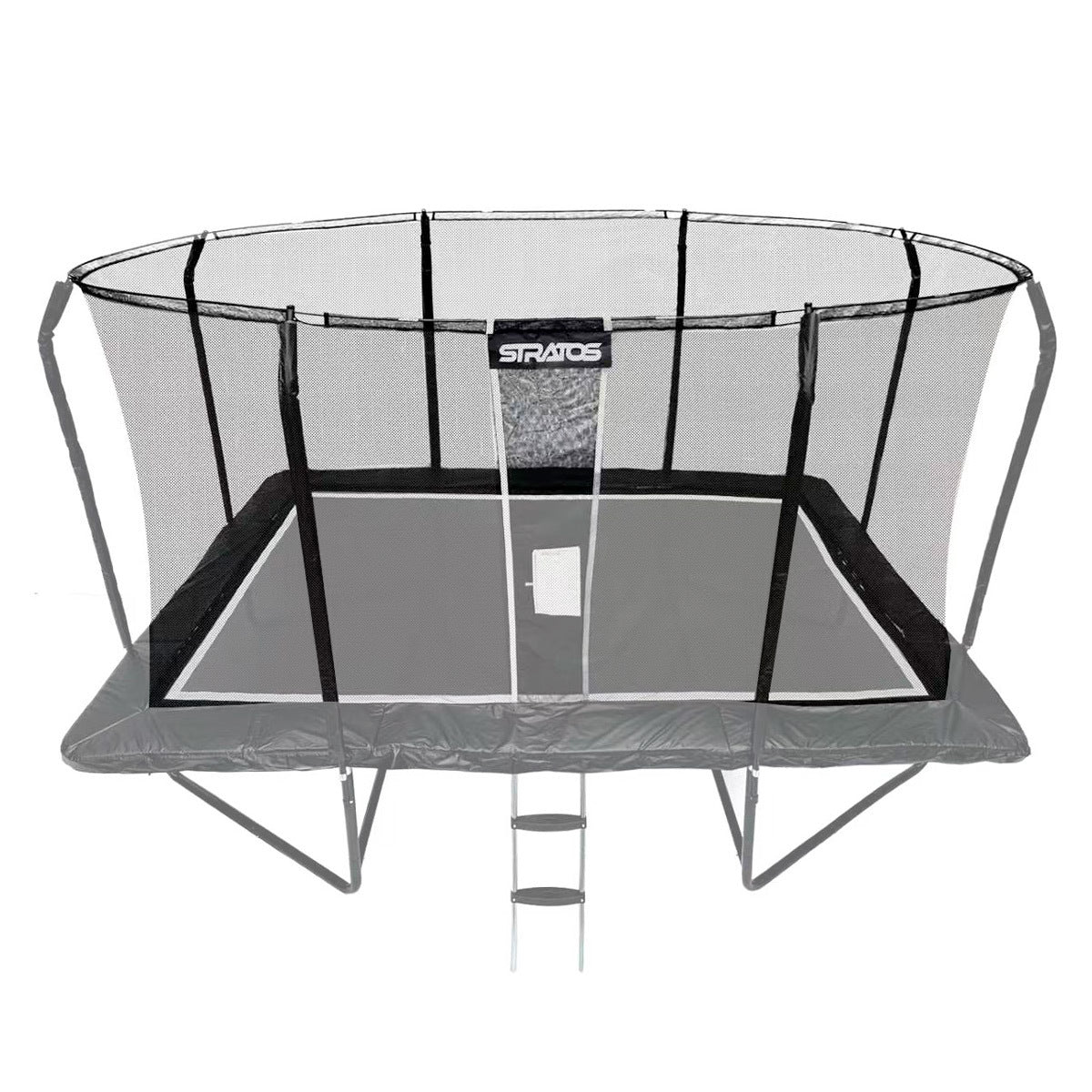 Rektangulär Studsmatta Stratos Säkerhetsnät 277x477 cm Premium Black Line