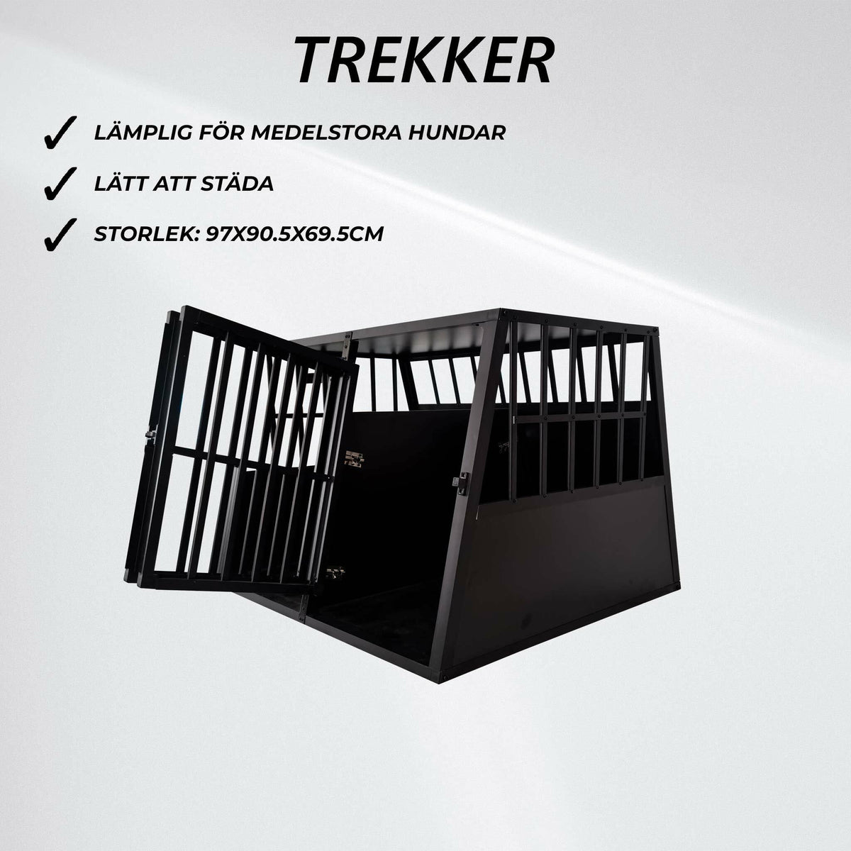 
              Trekker Hundbur XL 97x90x69.5cm, Svart