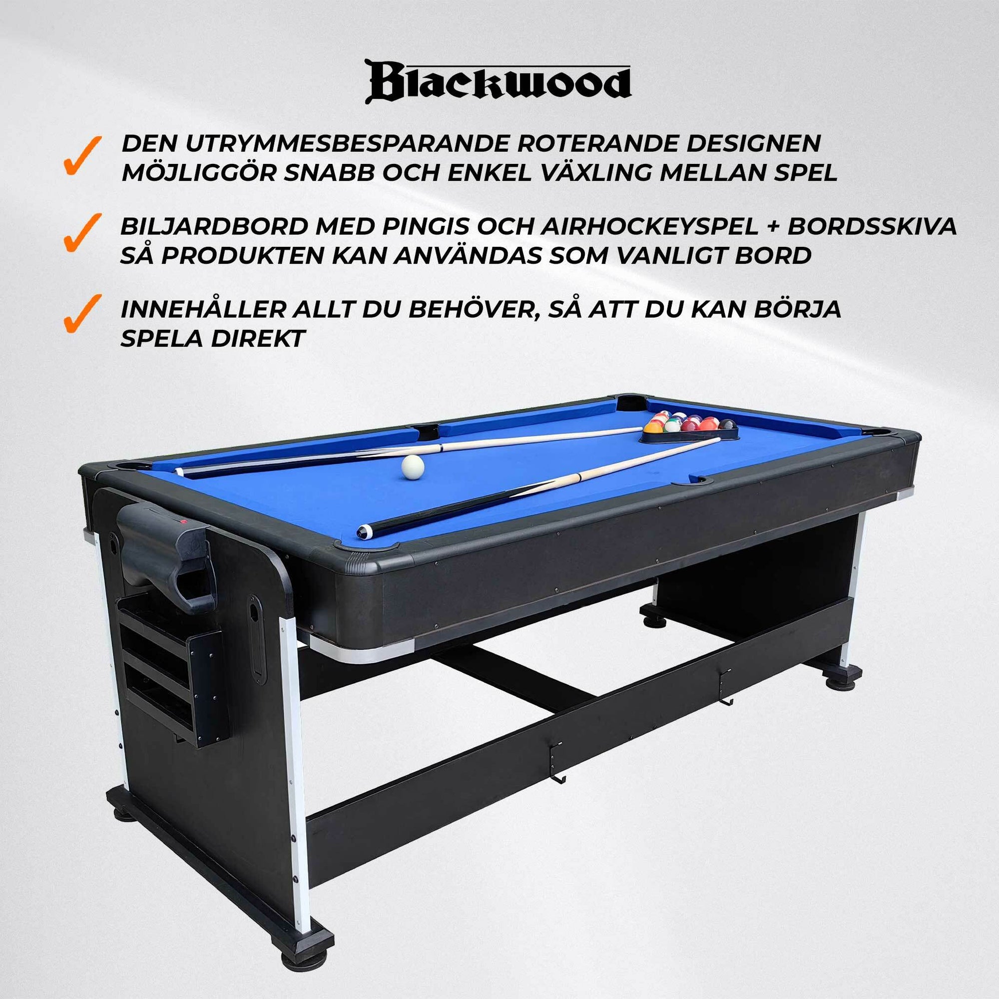 Blackwood Biljardbord 7' 4-IN-1
