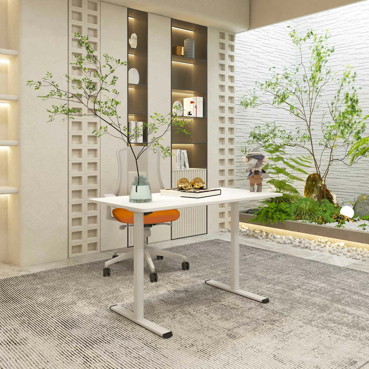 
              Lykke Höj och sänkbart skrivbord 120x60cm Nordic, vit