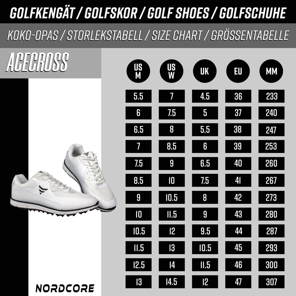 
              Core Golfskor Acecross