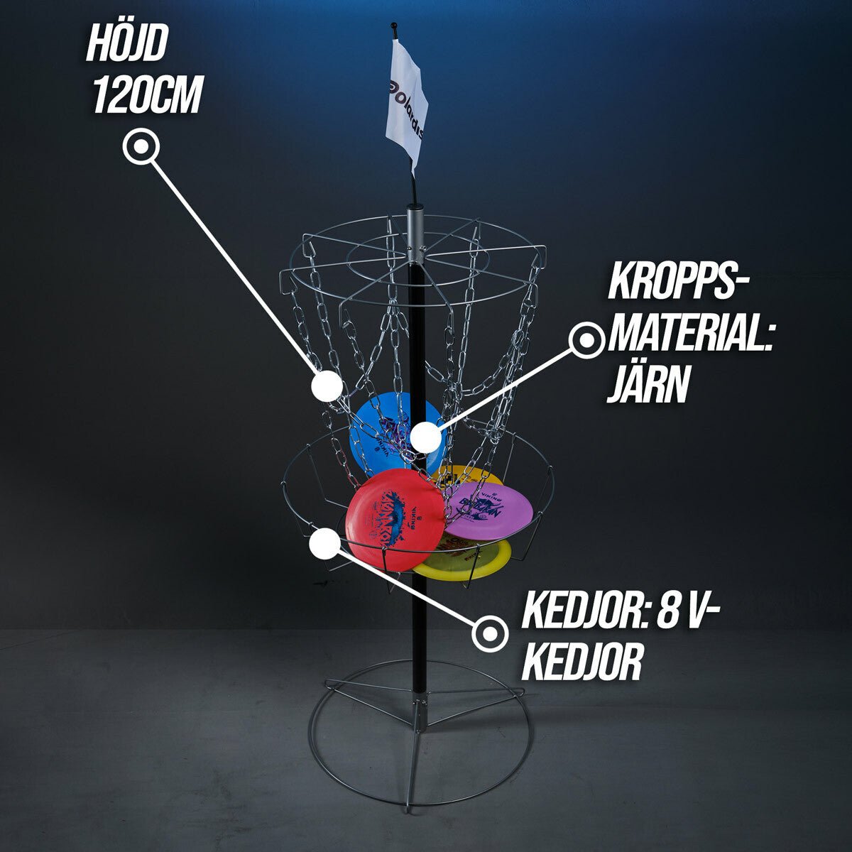 
              Polardisc Starter frisbeegolfkorg-set