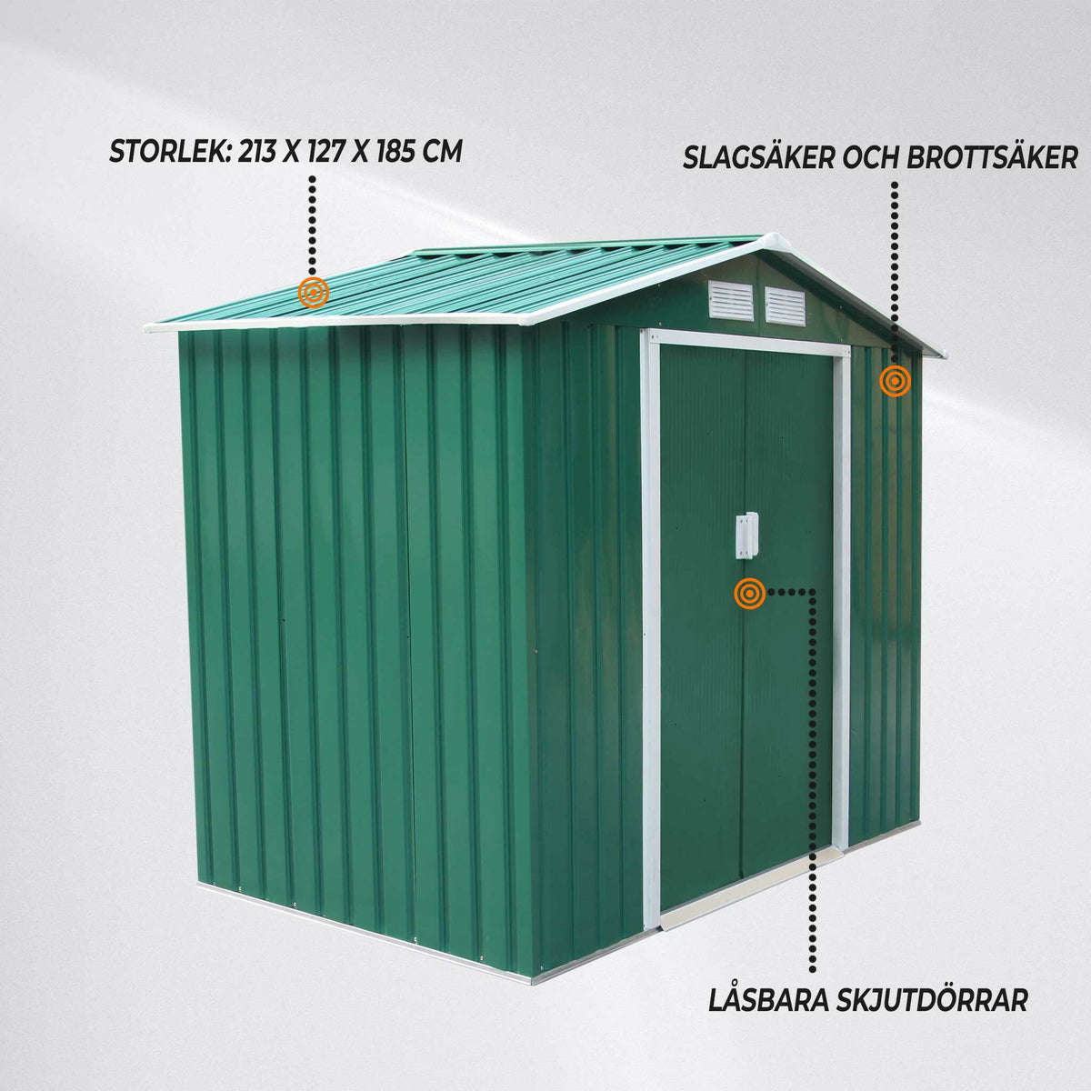
              Fornorth förråd, 2.71m2, grön