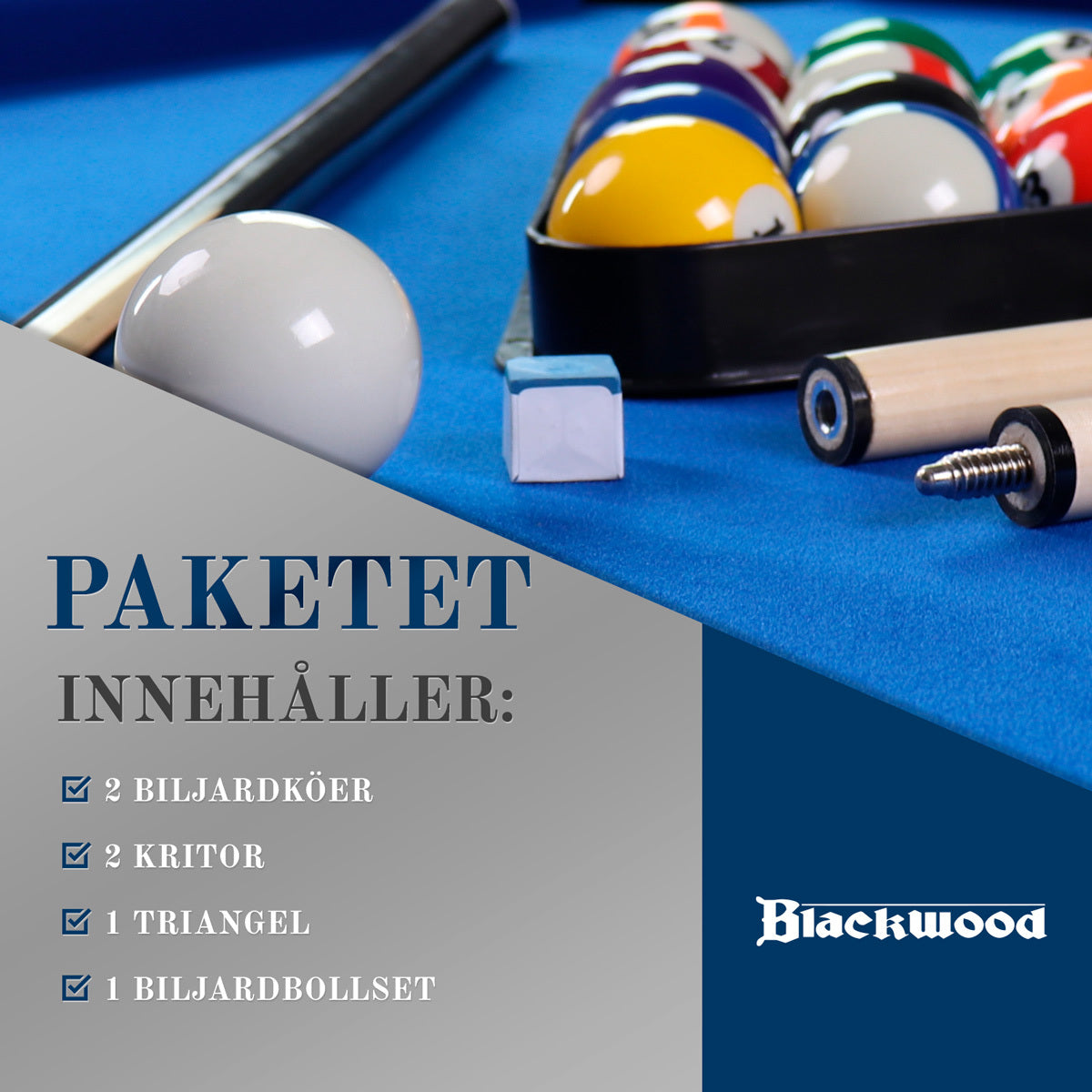 
              Biljardbord Blackwood Official 7’ Svart