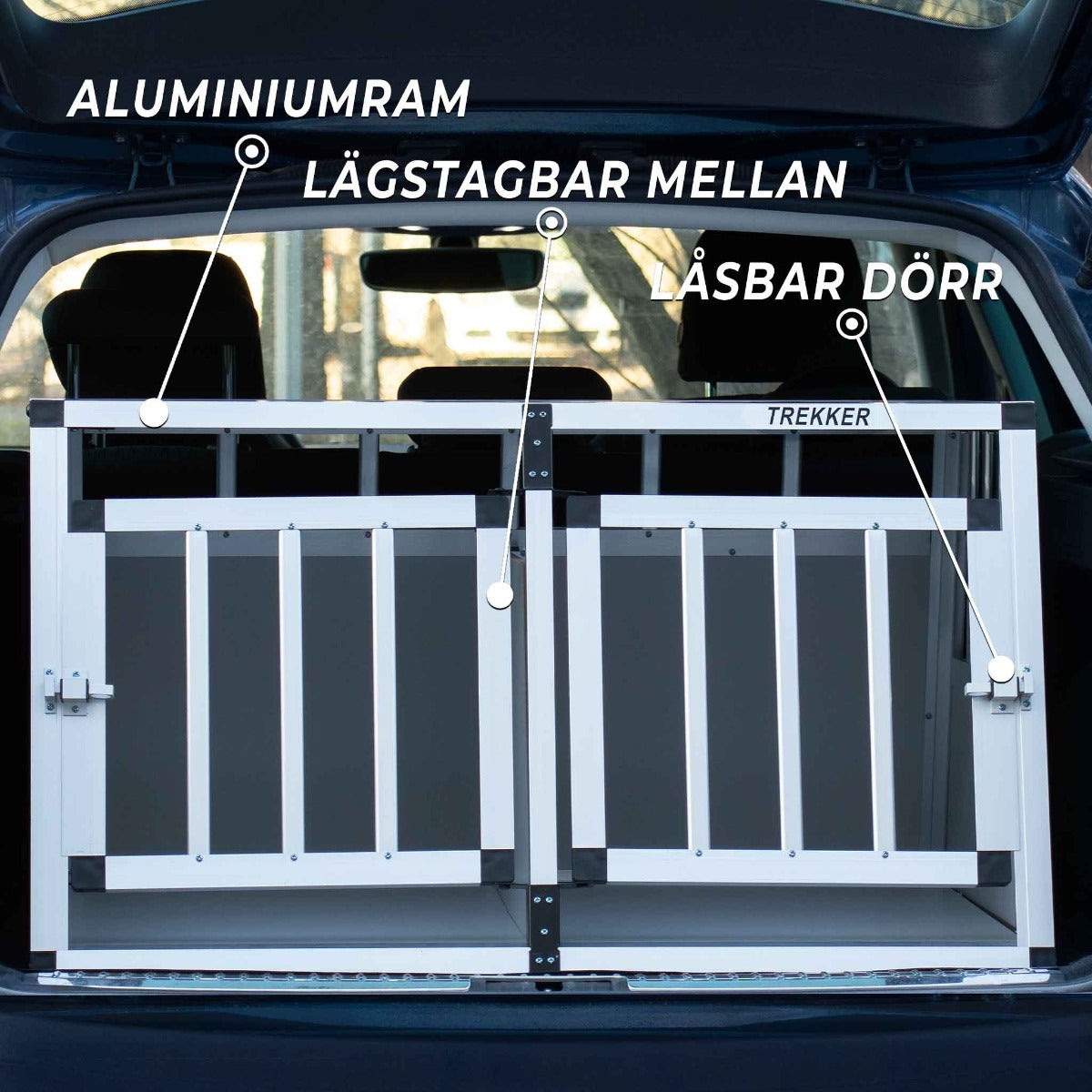 
              Trekker Hundbur L 89x69x50cm