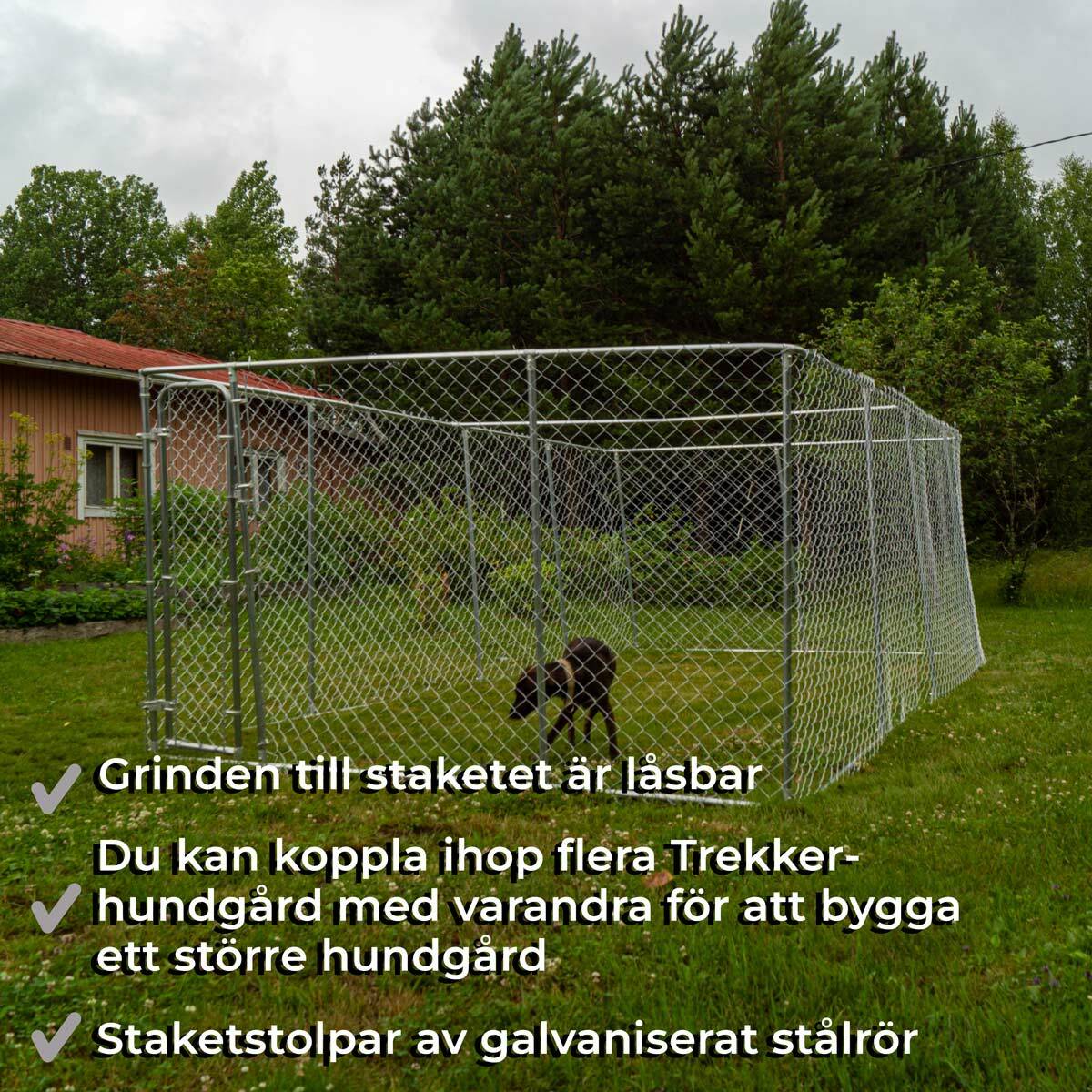 
              Trekker hundgård 6 x 3m