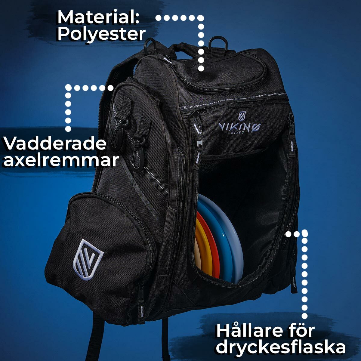 
              Viking Discs Rucksack Pro Frisbeegolf ryggsäck