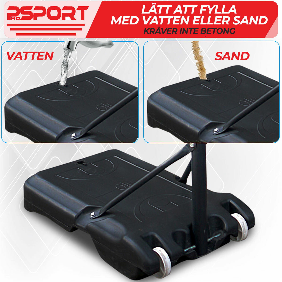 
              ProSport barn basketkorg 1,6-2,1m