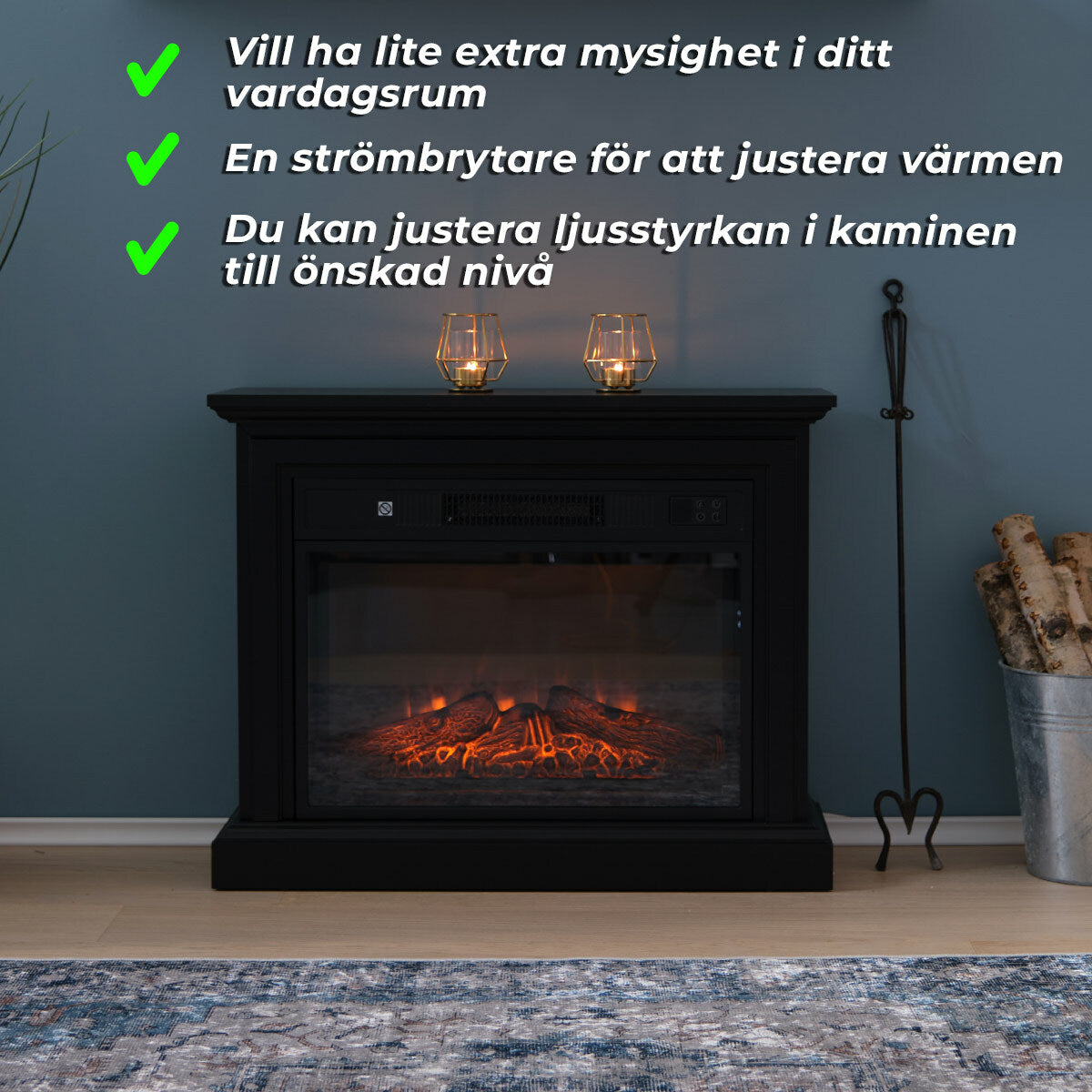 
              Lykke Elkamin M, 2000W, Svart