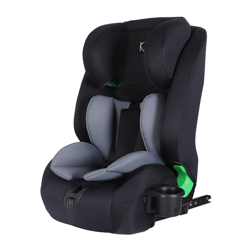 
              Kikid Bilbarnstol Premium 76-150cm i-Size ISOFIX R129, svart-grå