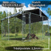 Trekker hundgård med tak, 3 x 1,5m