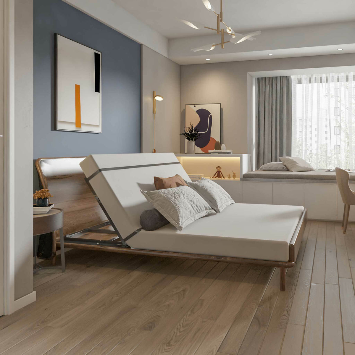 
              Lykke Ställbar säng Nordic mekanism