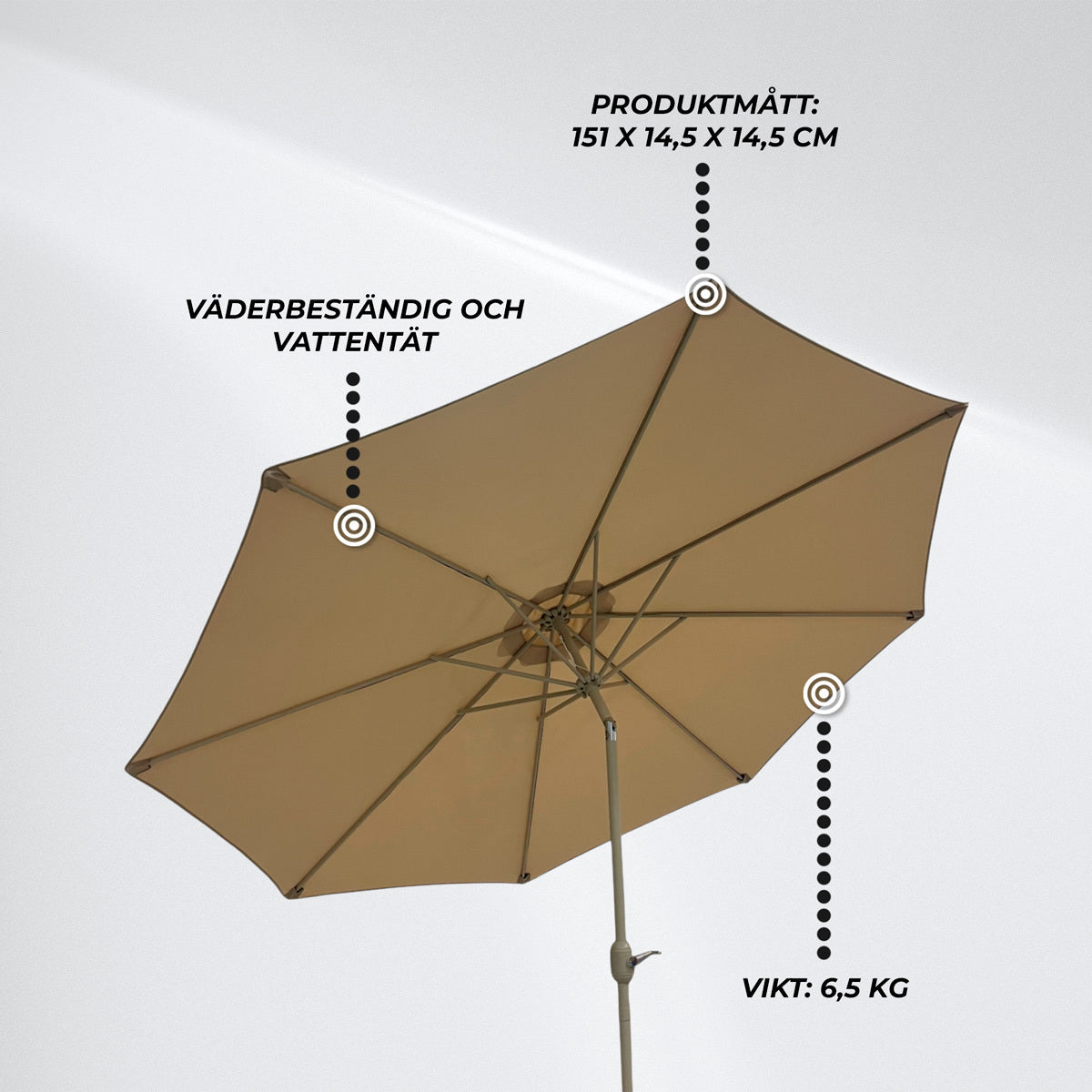 
              Lykke Parasoll Saga, beige