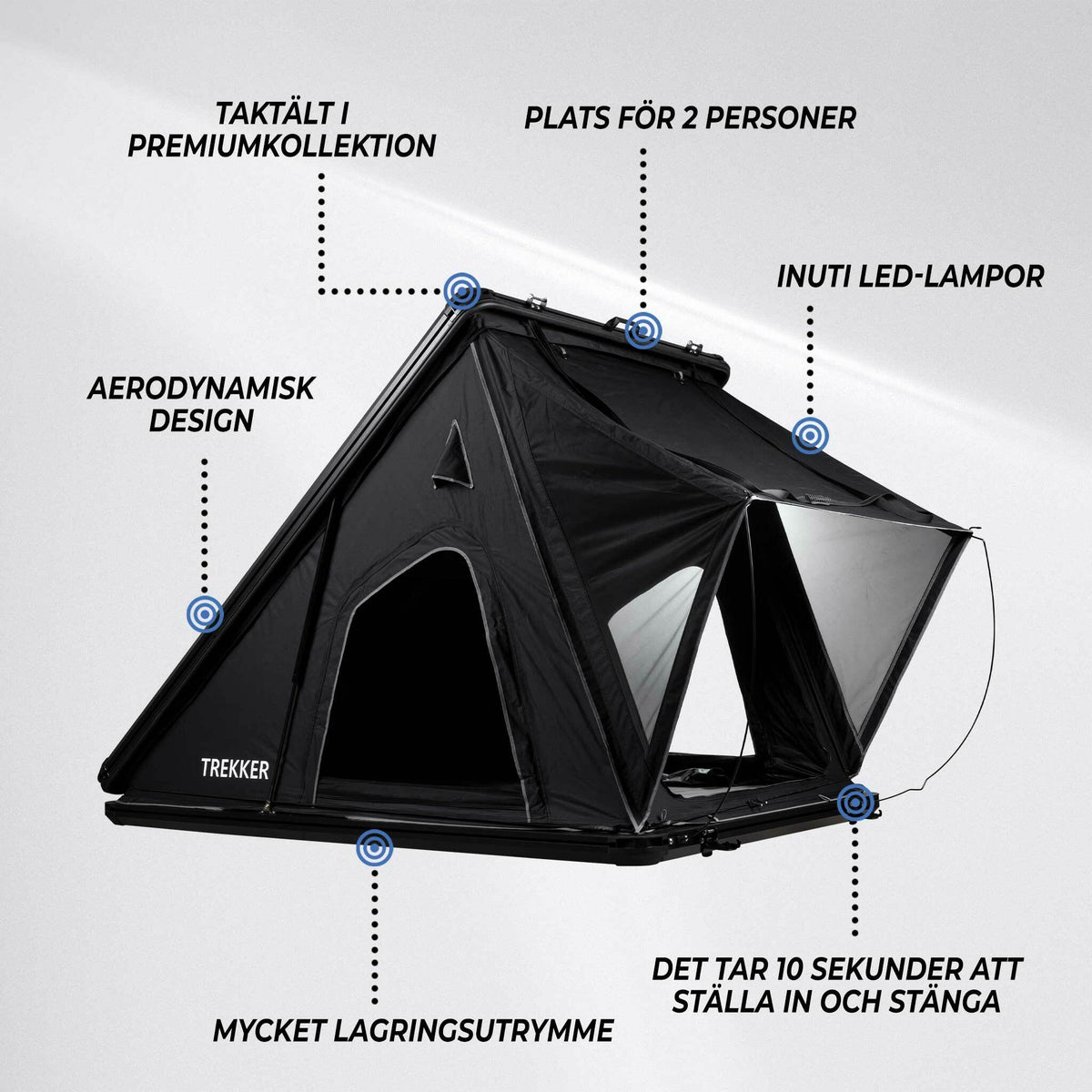 
              Trekker Taktält Voyager M, Svart