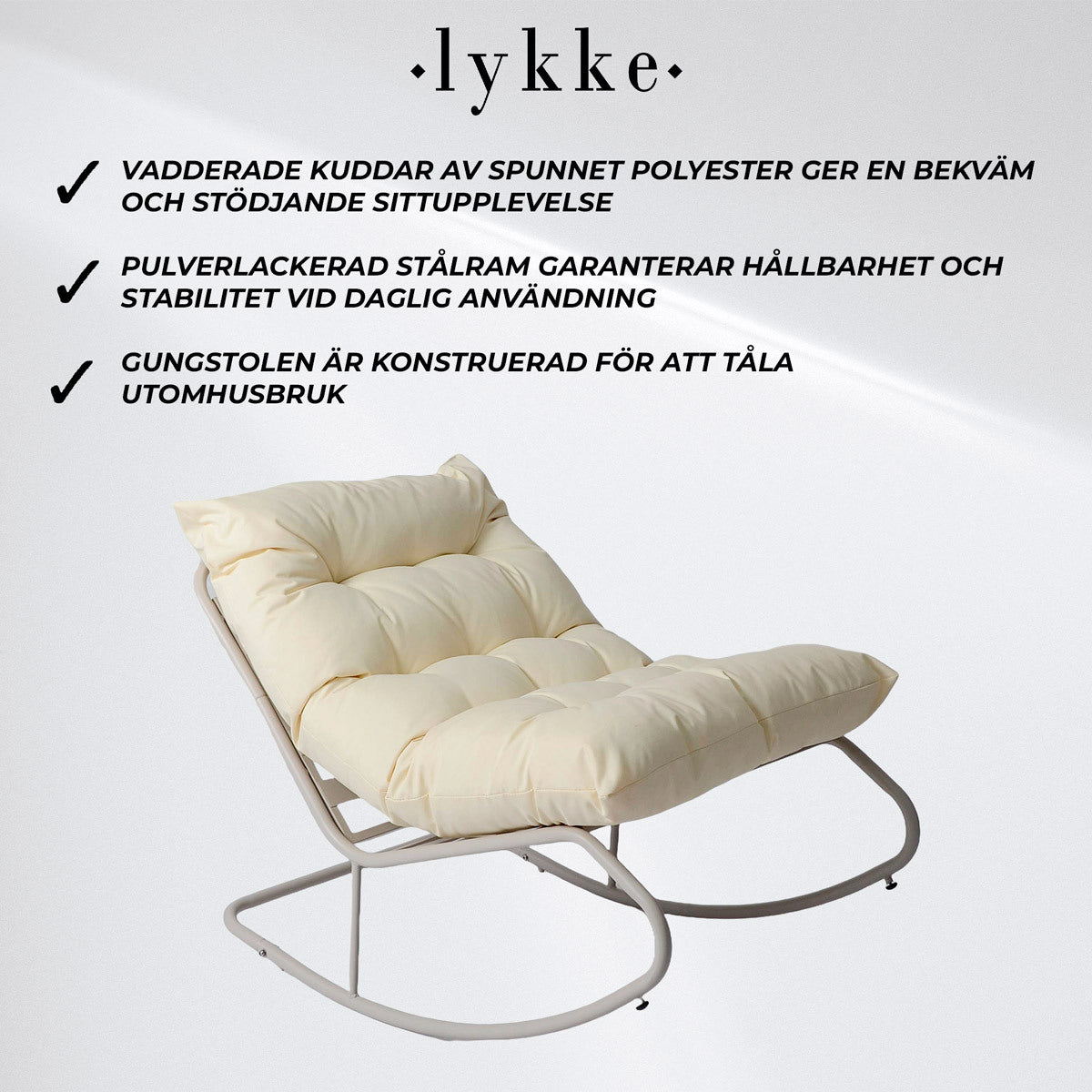 
              Lykke Gungstol Fjord, beige