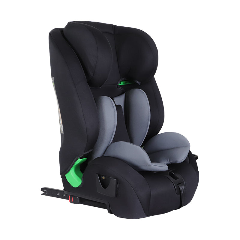 
              Kikid Bilbarnstol Premium 76-150cm i-Size ISOFIX R129, svart-grå