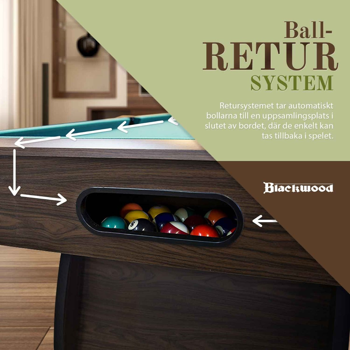 
              Biljardbord Blackwood Official 8’