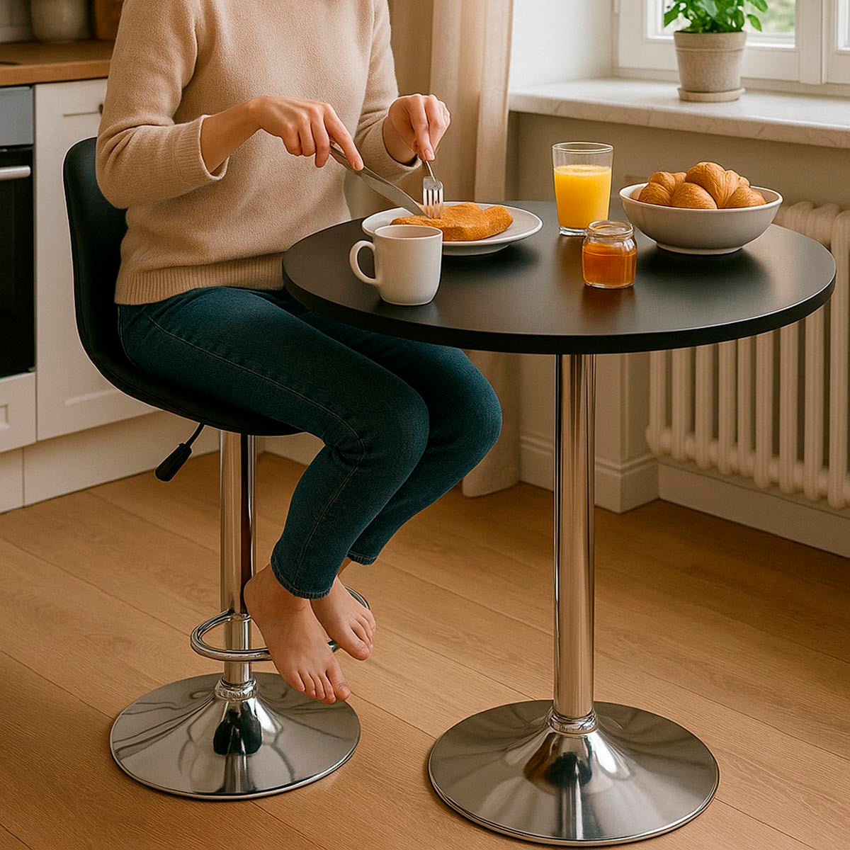 
              Lykke Barbord Comfort Svart 60x105cm