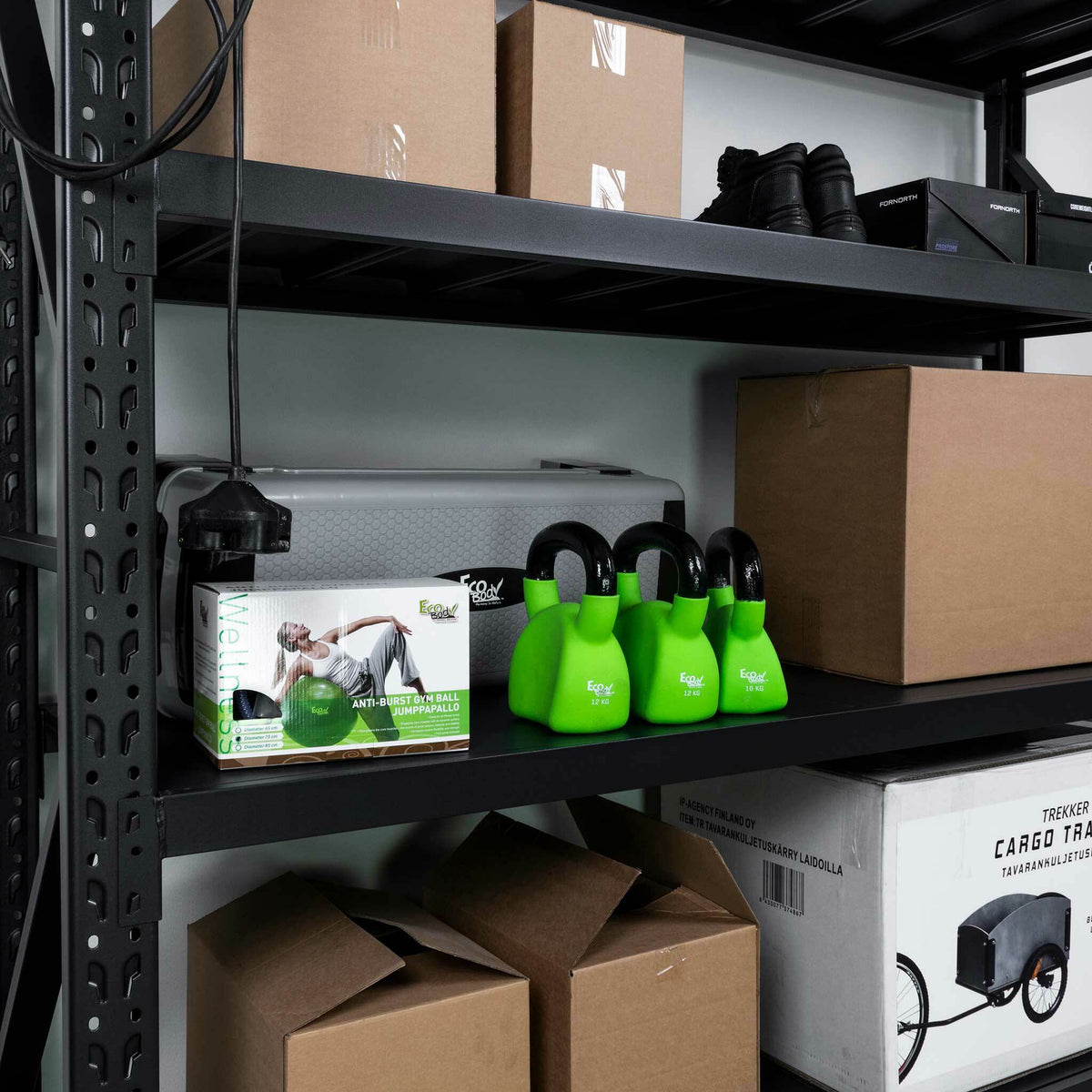 
              Fornorth Lagerhylla 1600kg, 200x60x200cm, Svart