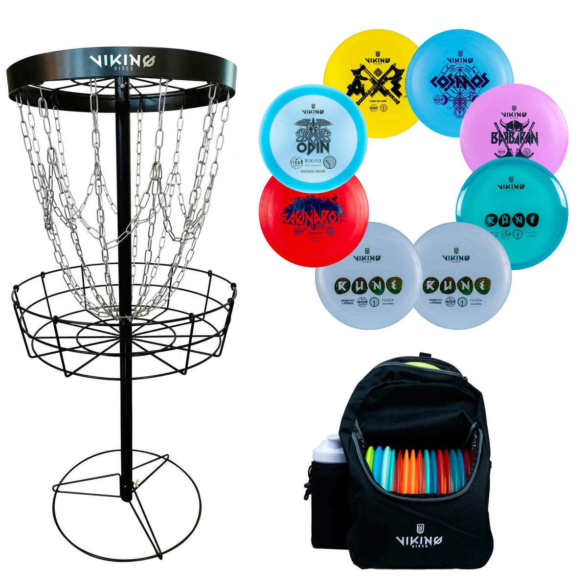 
              Viking Discs Challenger frisbeegolfkorg-set