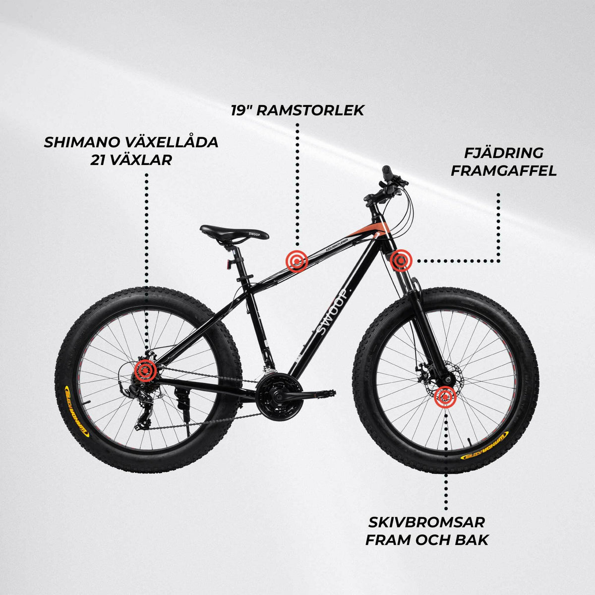 
              Swoop Cykel Fatbike 26&quot; Adventurer
