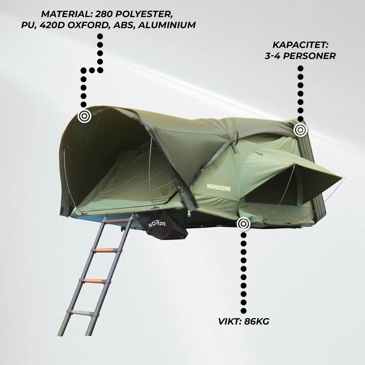 
              Nordcore Taktält Summit Pro XL, Grön