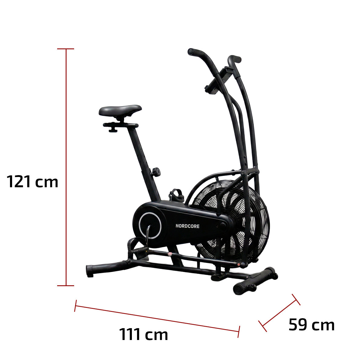 
              Nordcore Air Bike 300 Luftmotståndscykel