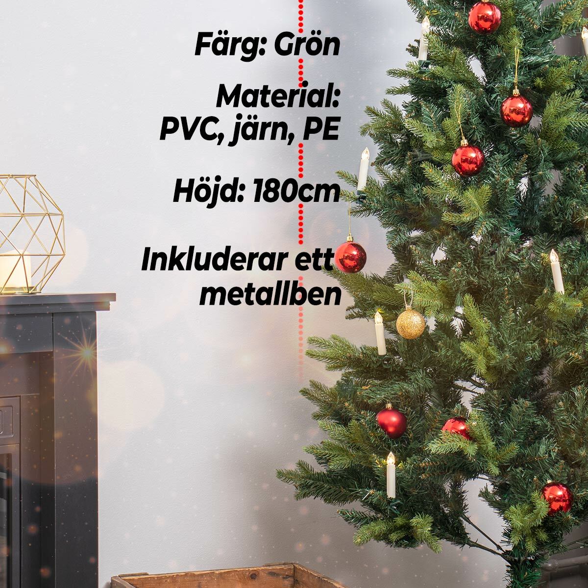 
              Lykke Julgran Deluxe 180cm