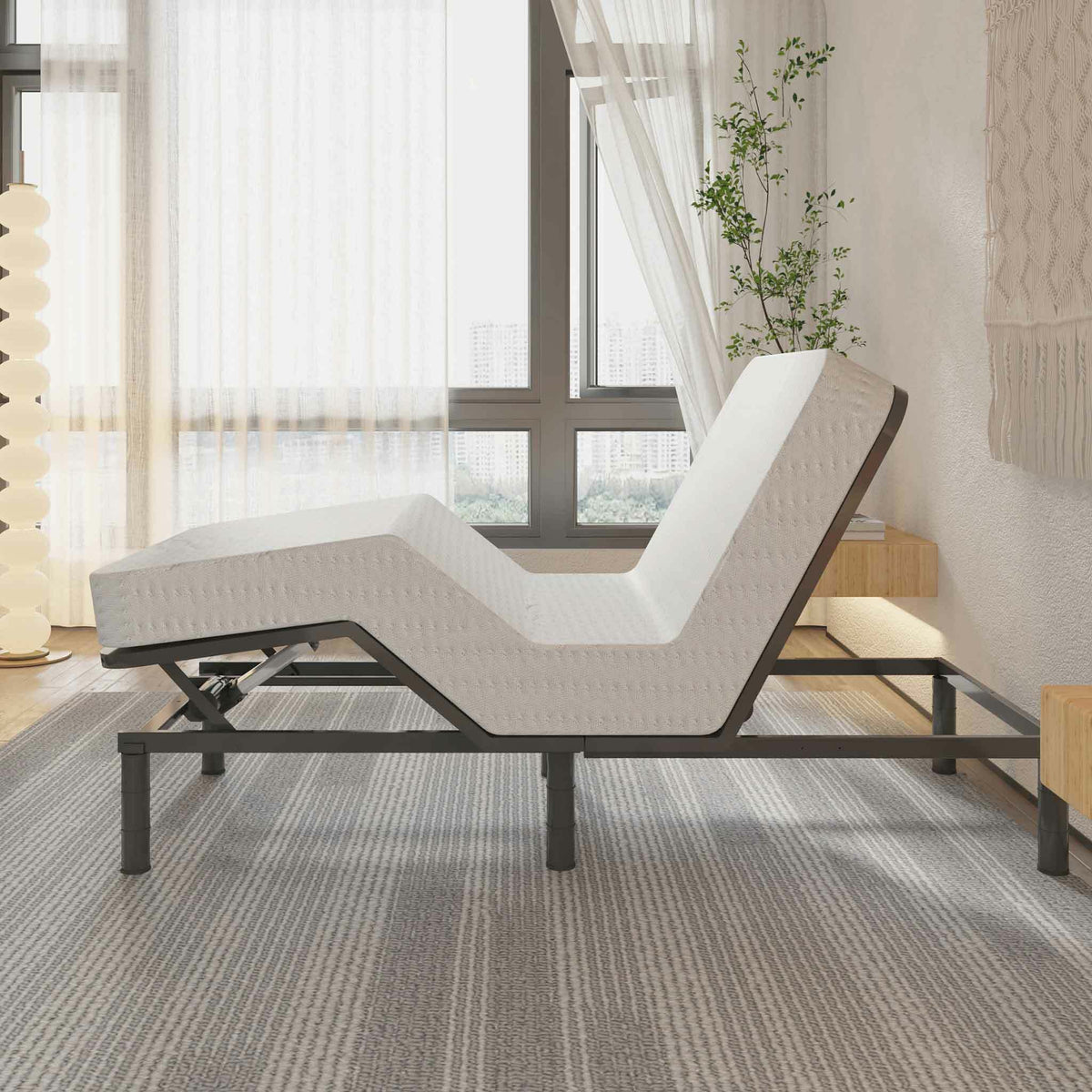 
              Lykke Ställbar säng Nordic Deluxe 90x200cm, svart