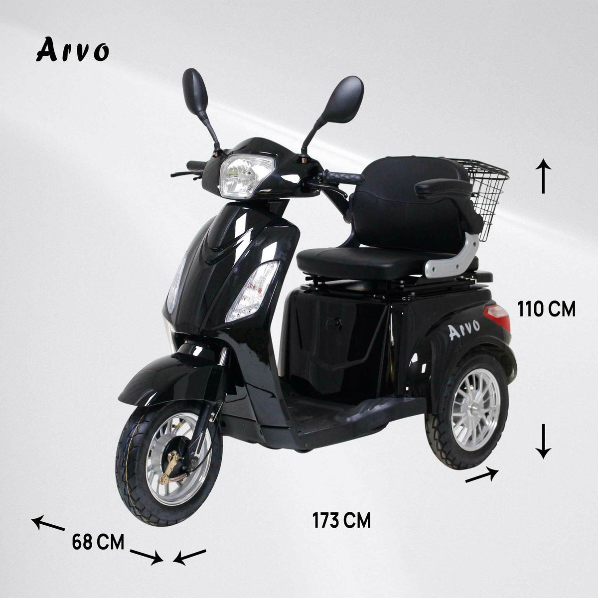 
              Arvo Promenadscooter P300 Svart