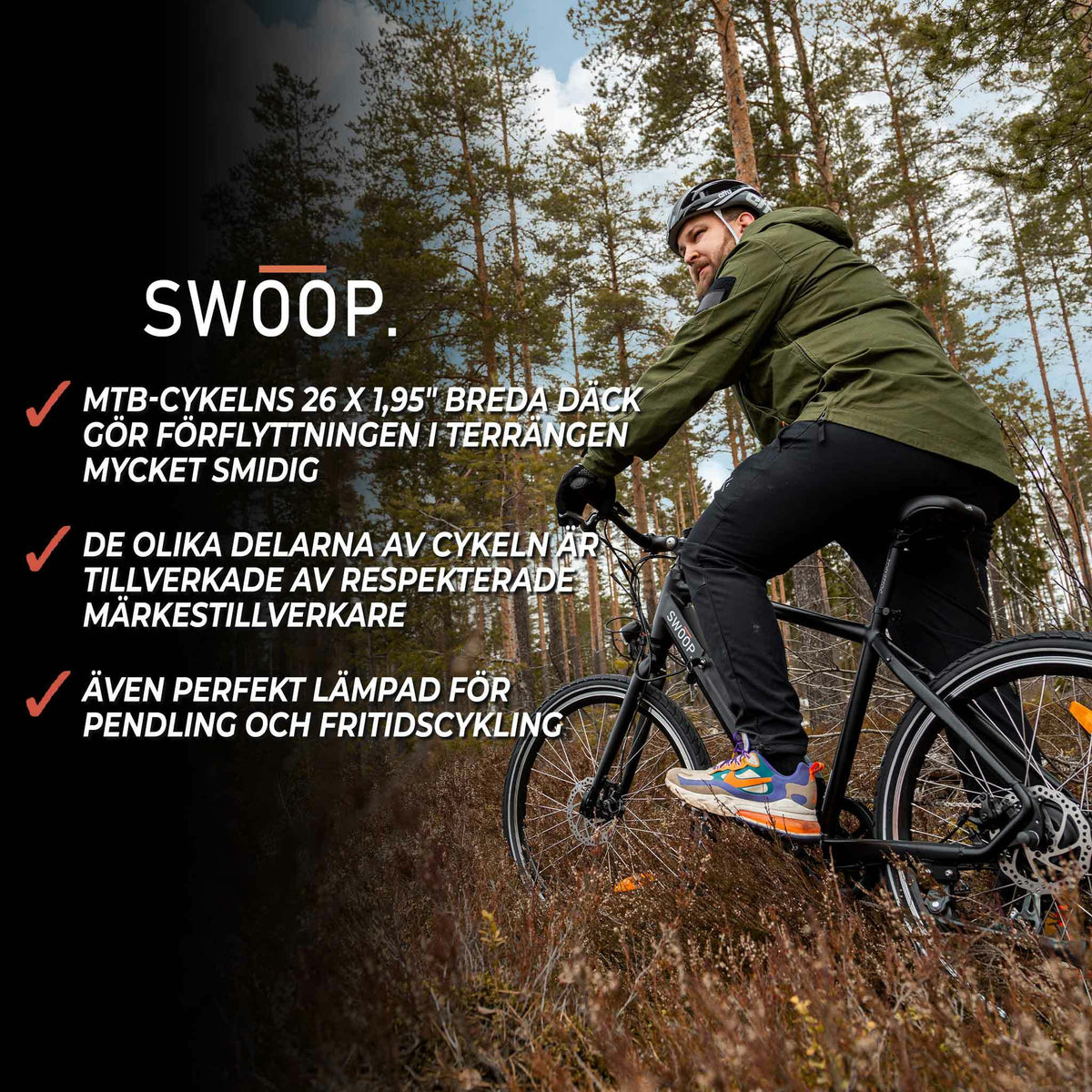 
              Swoop El-mountainbike MTB, 26&quot;