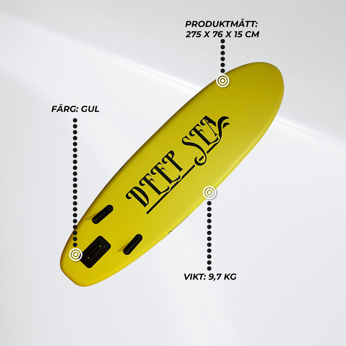 
              Deep Sea SUP-brädset Standard 275cm, Gul
