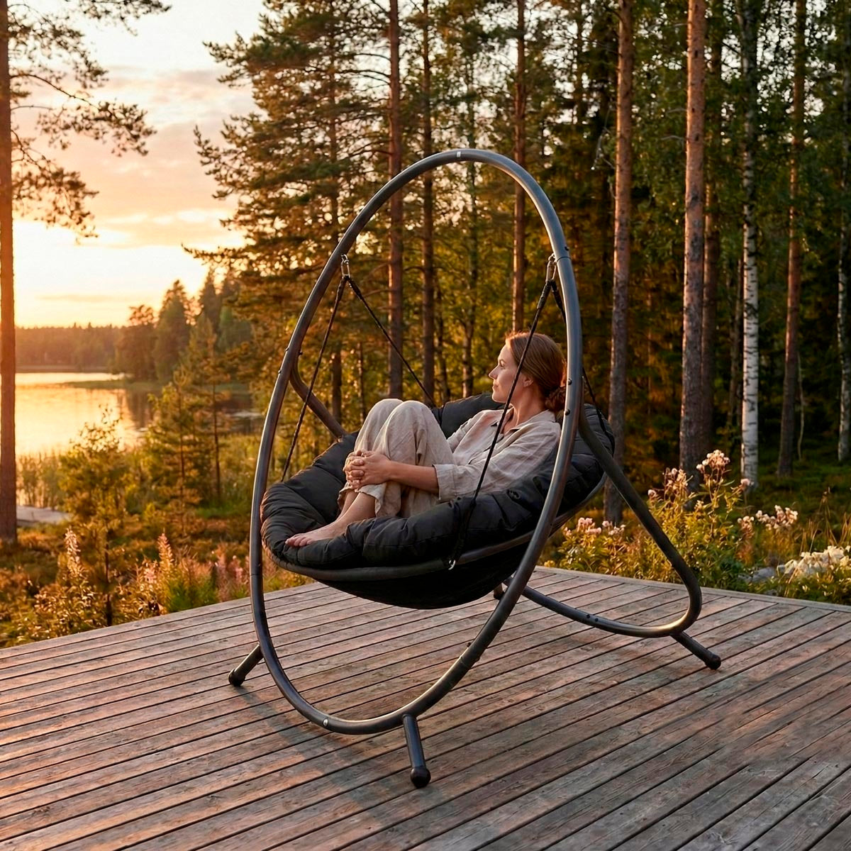 
              Lykke Hängstol Comfort, Svart