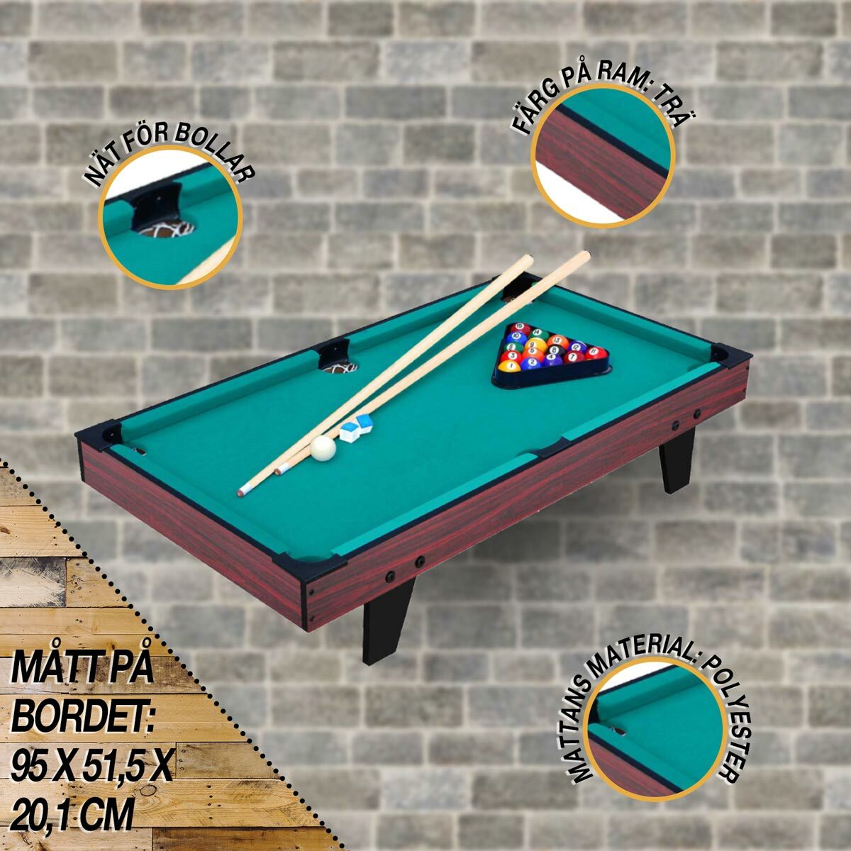 
              Biljardbord Blackwood Junior 3’