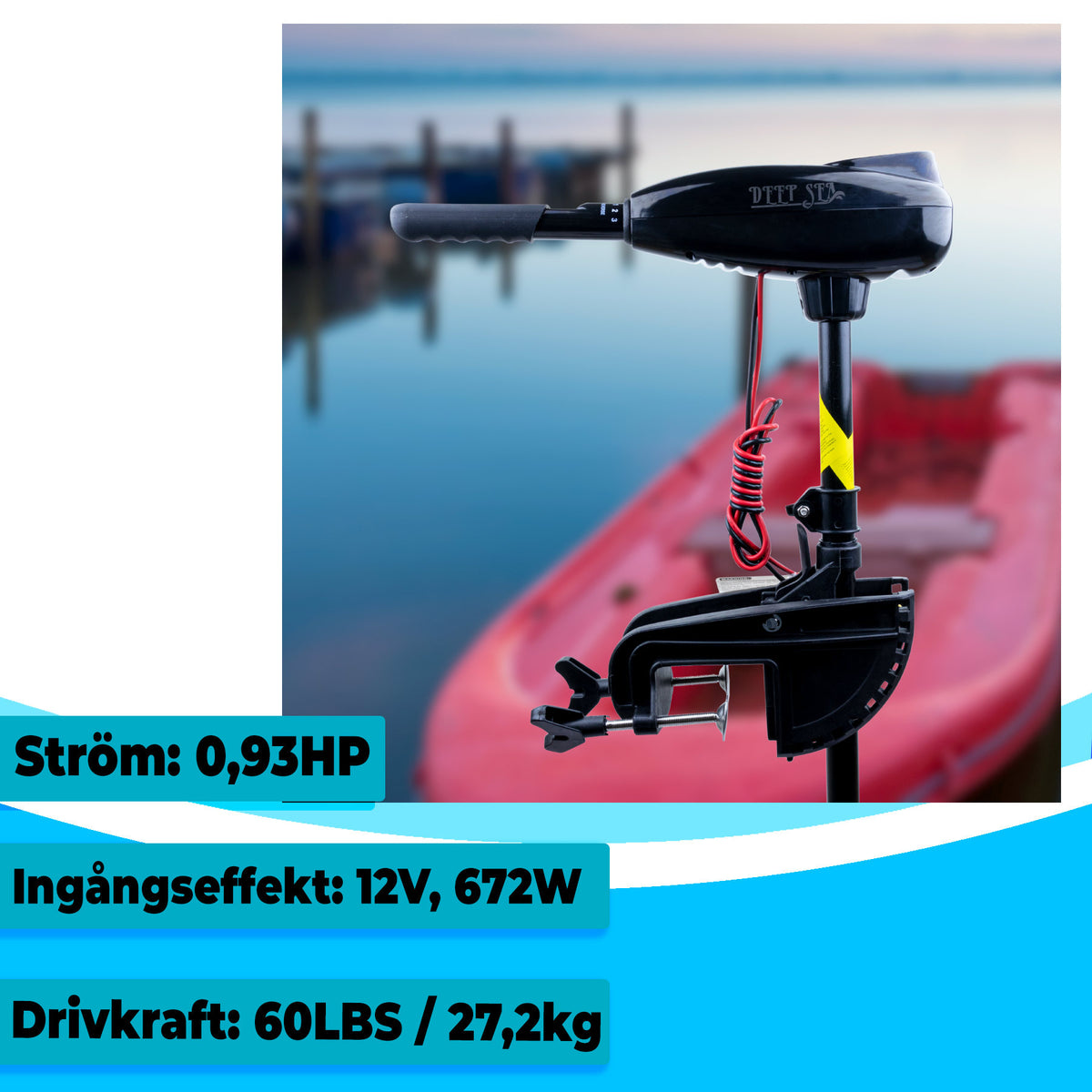 
              Deep Sea Elektrisk båtmotor 60LBS