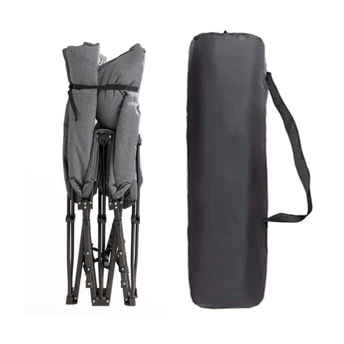 Nordcore Tältsäng Premium, Grå-190x68x40cm - max 200kg