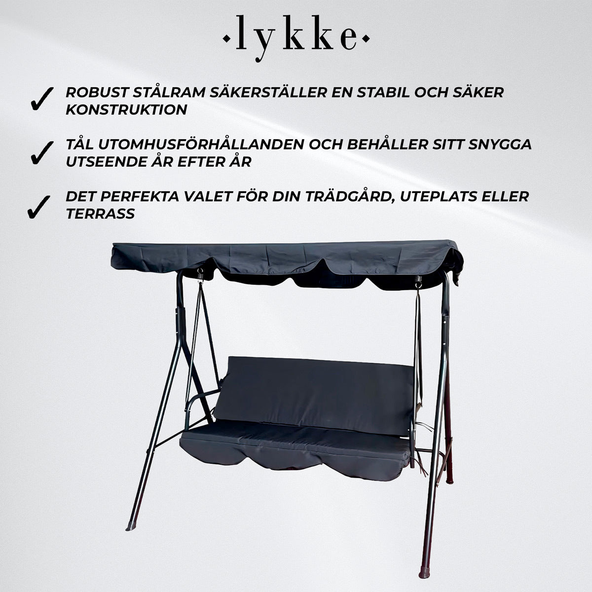 
              Lykke Hängmatta Standard, Svart
