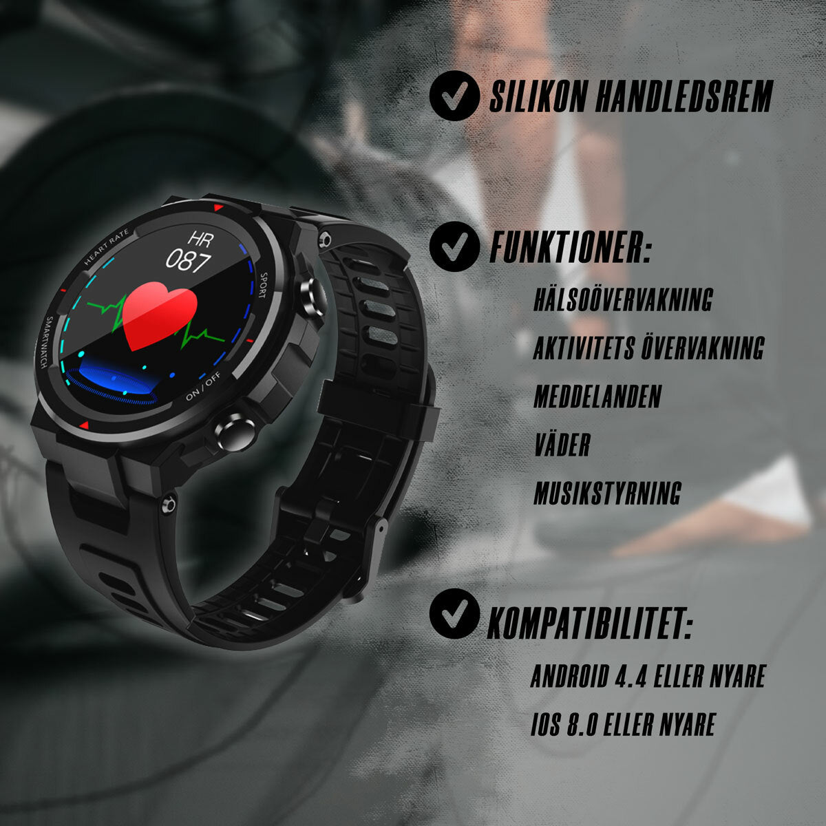 
              Kuura smartwatch Tactical T7