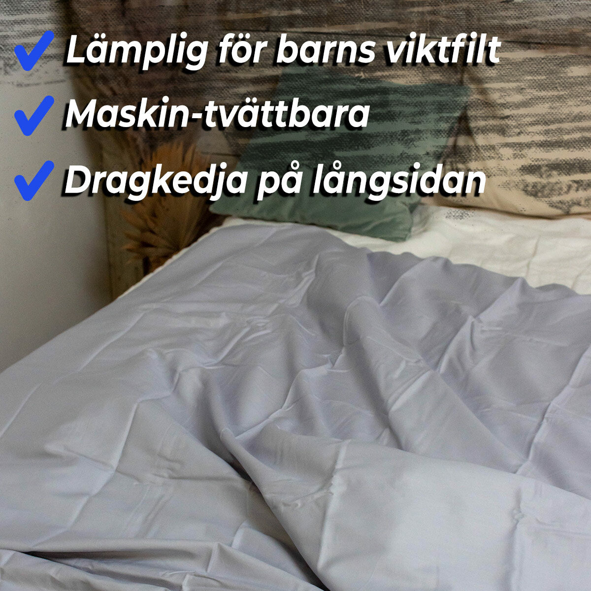 
              Polar Night barns bomull påslakan 100x150cm