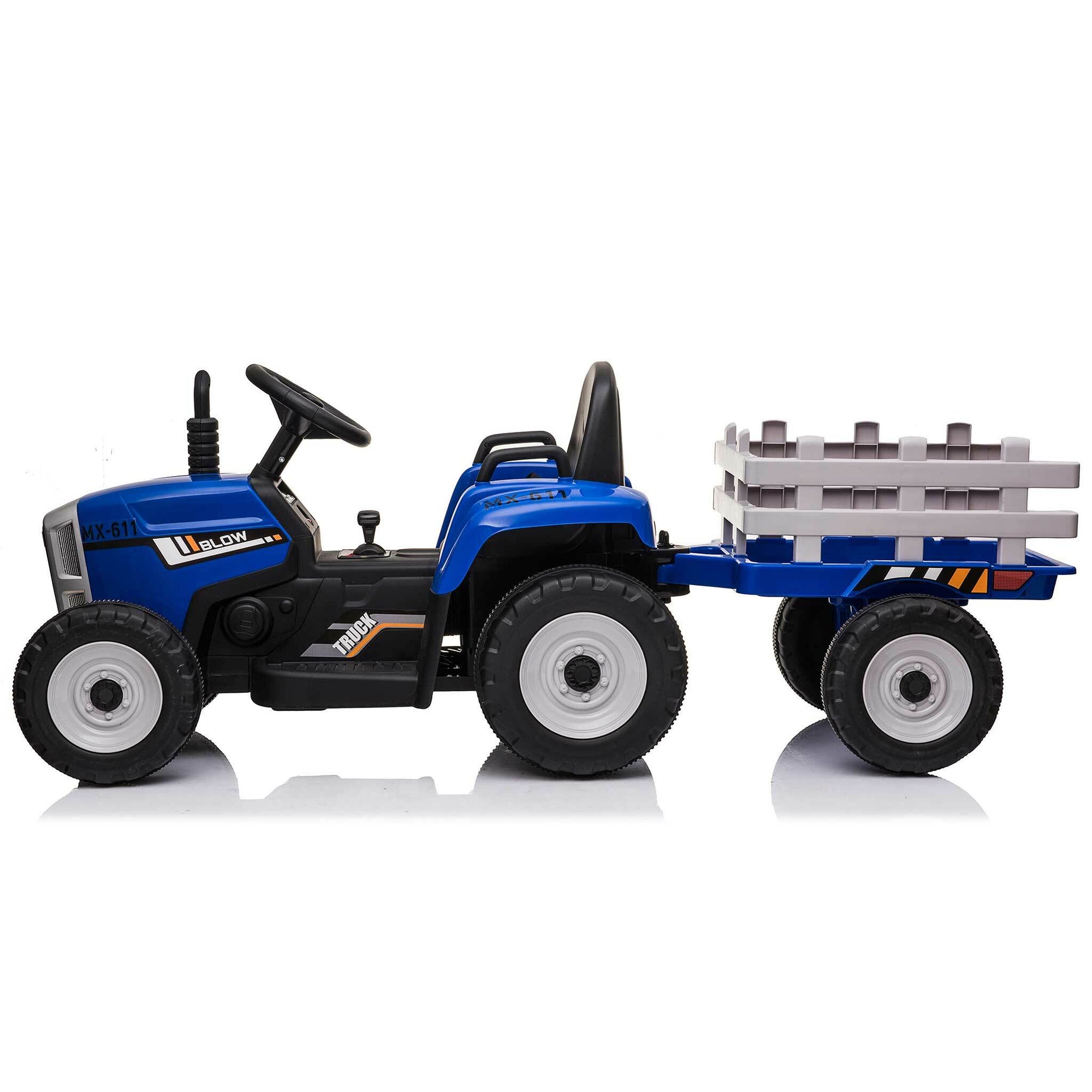 Swoop Elektrisk Bil för barn Traktor med släp