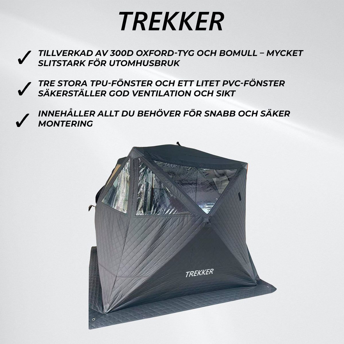 
              Trekker Tältbastu Premium 220x220x185cm